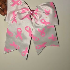 Breast cancer awareness hair bow